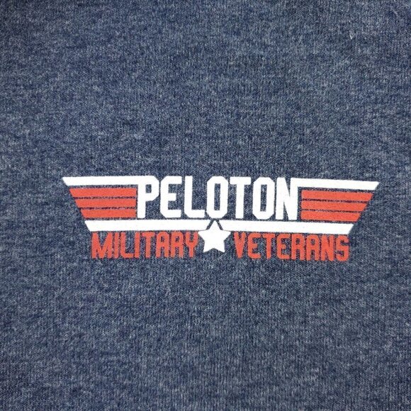 Peloton Military Veterans Sweatshirt 1/4 Zip Mock Neck Pullover Men's Large - Picture 2 of 10